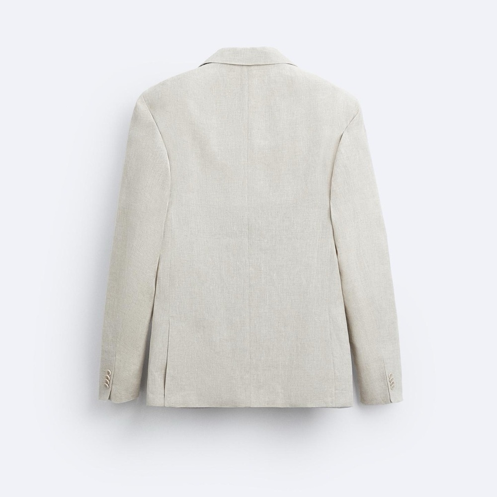 ZARA Suit Jacket in 100% linen‎ - Picture 2 of 8